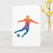 Carte Soccer aquarelle (Fleur jaune)