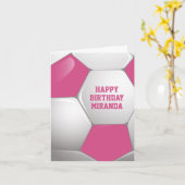 Carte Soccer Ball Pink and White (Fleur jaune)