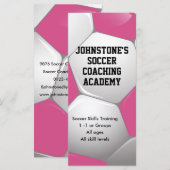 Carte Soccer Ball Pink and White (Devant / Derrière)