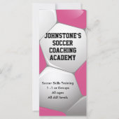 Carte Soccer Ball Pink and White (Devant)