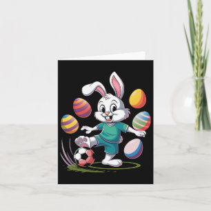 Carte Soccer Chemise de Pâques Garçons Enfants Bunny de