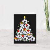 Carte Soccer Christmas Tree Ball Santa Hat Funny Xmas So (Devant)