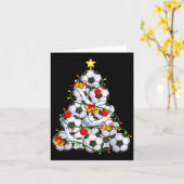 Carte Soccer Christmas Tree Ball Santa Hat Funny Xmas So (Fleur jaune)