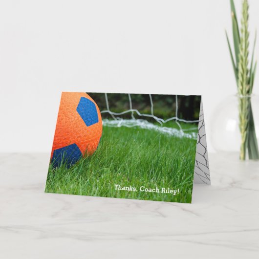 Carte Soccer Coach thank you (Devant)