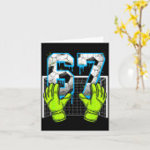 Carte Soccer Drip 67 Six Seven Funny Gen Alpha Meme Desi (Fleur jaune)