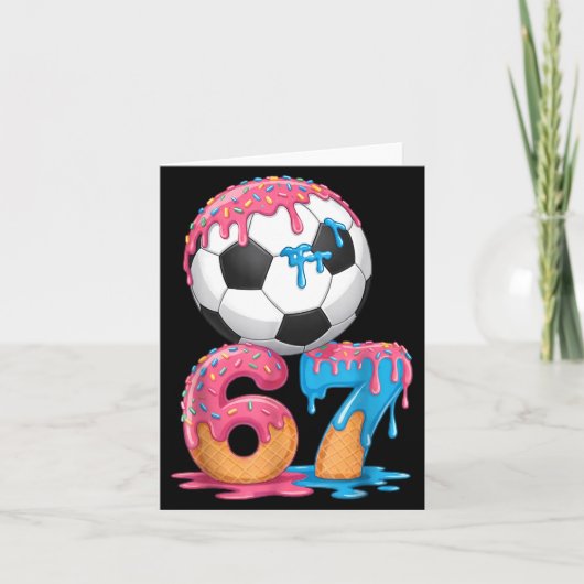 Carte Soccer Drip Number 67 Boys Soccer Player 67 (Devant)