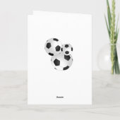 Carte Soccer Football Ball Flags Black Photo Anniversair (Dos)
