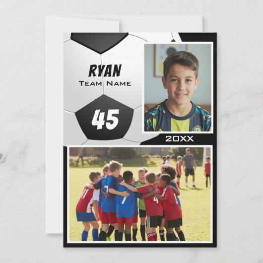 Carte Soccer Football Player 2 Photo Memory Mate (Devant)