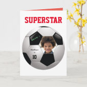 Carte Soccer Fun ⚽ Photo Anniversaire Fête Epic (Fleur jaune)