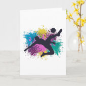Carte Soccer Grungy Couleur Splashes (Fleur jaune)