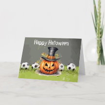 Soccer Happy Halloween avec des boules sur herbe v