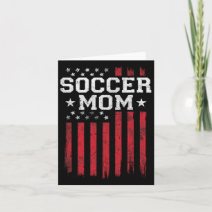 Carte Soccer Maman Fier Drapeau Américain Usa Patriot Pa