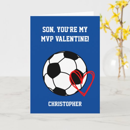 Carte Soccer MVP Saint Valentin Fils (Fleur jaune)