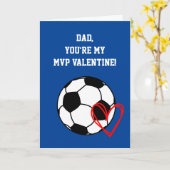 Carte Soccer Papa Saint Valentin (Fleur jaune)