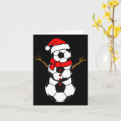 Carte Soccer Santa Hat Snowman Xmas Funny Soccer Lover C (Fleur jaune)