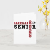 Carte Soccer Senior Night Soccer Senior 2025 Graduation (Fleur jaune)