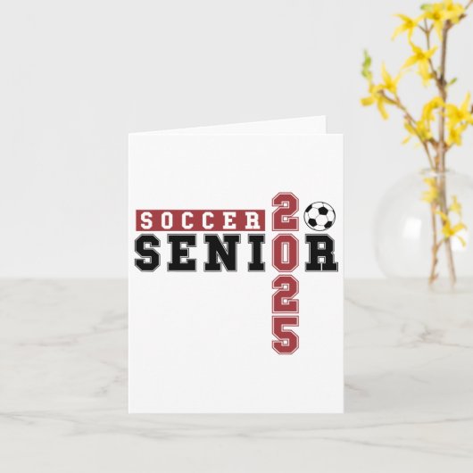 Carte Soccer Senior Night Soccer Senior 2025 Graduation (Fleur jaune)