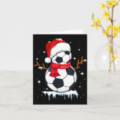 Carte Soccer Snowman Apparel, Funny Santa Christmas Men  (Fleur jaune)