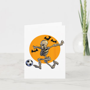 Carte Soccer Squelette Halloween Hommes garçons Joueur d
