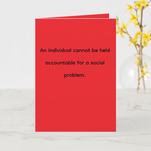 Carte "Social problem" (Any) Joke (Fleur jaune)