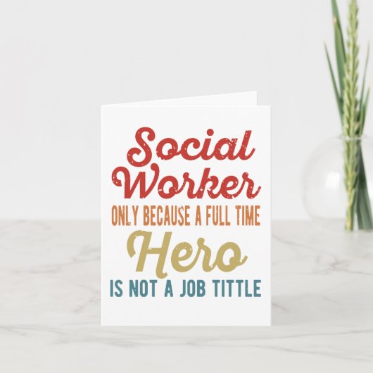 Carte Social Work Month - Sociworker Hero (Devant)