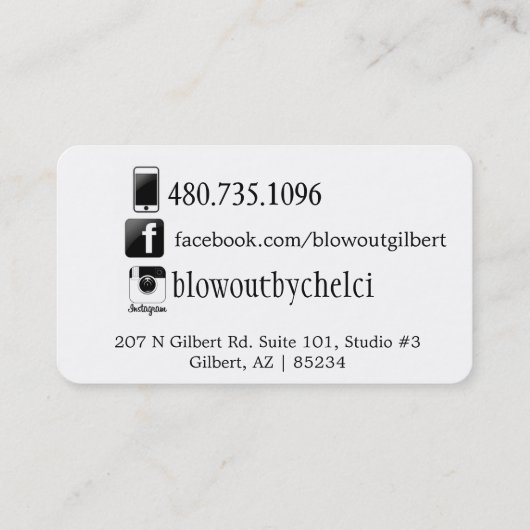 carte sociale de coiffeur de médias (Dos)