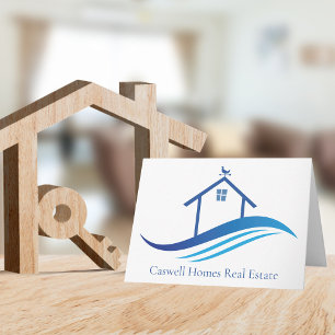 Carte Société Immobilière Blue Logo Moderne Personnalisé