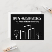 Carte Société immobilière sur mesure Happy Home Annivers (Devant/Arrière en situation)