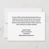 Carte Société immobilière sur mesure Happy Home Annivers (Dos)