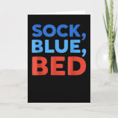 Carte Sock Blue Bed Funny Meme  (Devant)