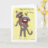 Carte Sock Monkey Daddy 01 (Fleur jaune)