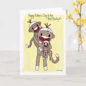 Carte Sock Monkey Daddy 02 (Fleur jaune)