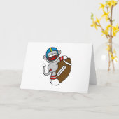 Carte Sock Monkey Football (Fleur jaune)