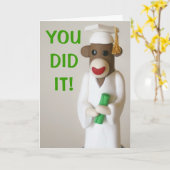 Carte Sock Monkey GRAD (Fleur jaune)