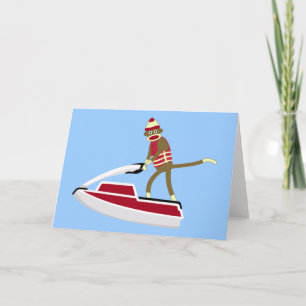 Carte Sock Monkey Jetski
