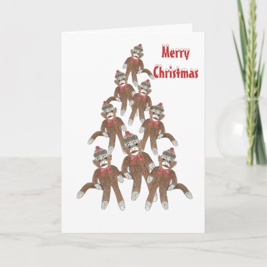 Carte Sock Tree de Noël (Devant)