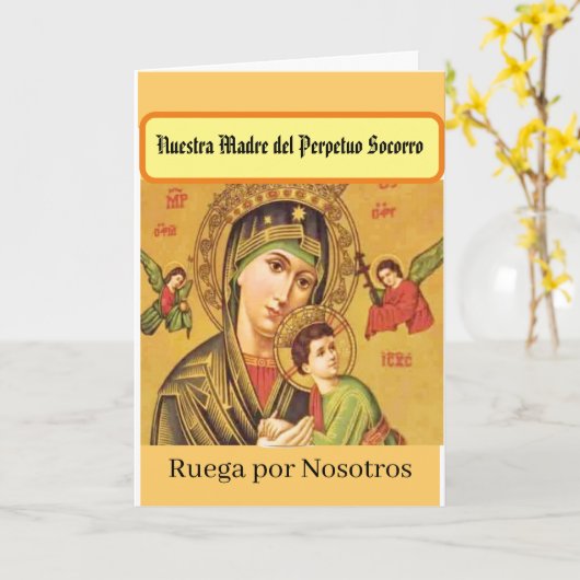 Carte Socoro Nuestra Madre del Perpetuo (Fleur jaune)