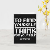 Carte Socrate Auto-Sensibilisation Stoicisme Citation Ph (Fleur jaune)