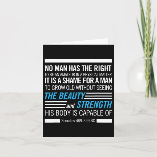 Carte Socrates Citation de remise en forme physique Body (Devant)
