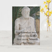 Carte Socrates de motivation de citation (Fleur jaune)