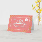 Carte Soeur 15e anniversaire avec des points de la Couro (Fleur jaune)