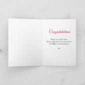 Carte Soeur 1er anniversaire Mariage Coeur rose (Intérieur)