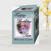 Carte SOEUR 40e anniversaire avec Roses (Fleur jaune)