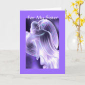 Carte Soeur - Ange (Fleur jaune)