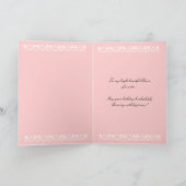 Carte SOEUR Anniversaire avec rose rose et dentelle (Intérieur)