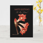 Carte Soeur Anniversaire Belladonna Lily (Fleur jaune)