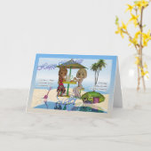 Carte Soeur Anniversaire Cutie Collection Pie Beach Life (Fleur jaune)