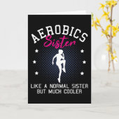 Carte Soeur d'aérobic Dire Drôle Gymnastique Cadeau (Fleur jaune)