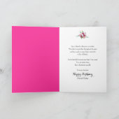 Carte Soeur d'anniversaire Belles fleurs Chaussure de ha (Intérieur)