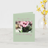 Carte Soeur d'anniversaire - Bonheur (Fleur jaune)